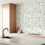 Under the Mistletoe Leaf Pattern Nature Wallpaper