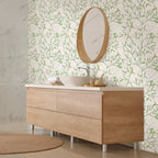 Under the Mistletoe Leaf Pattern Nature Wallpaper