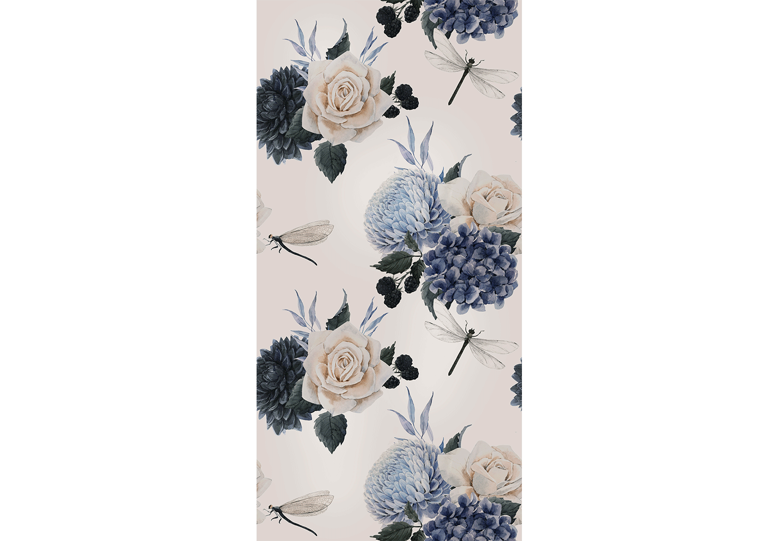 Wallpaper Roses and Hydrangeas