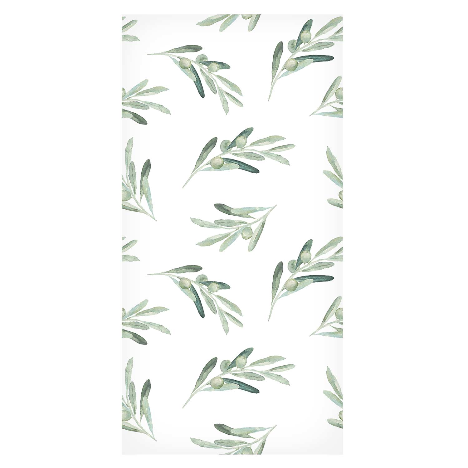 Olive Leaf Pattern Green Wallpaper