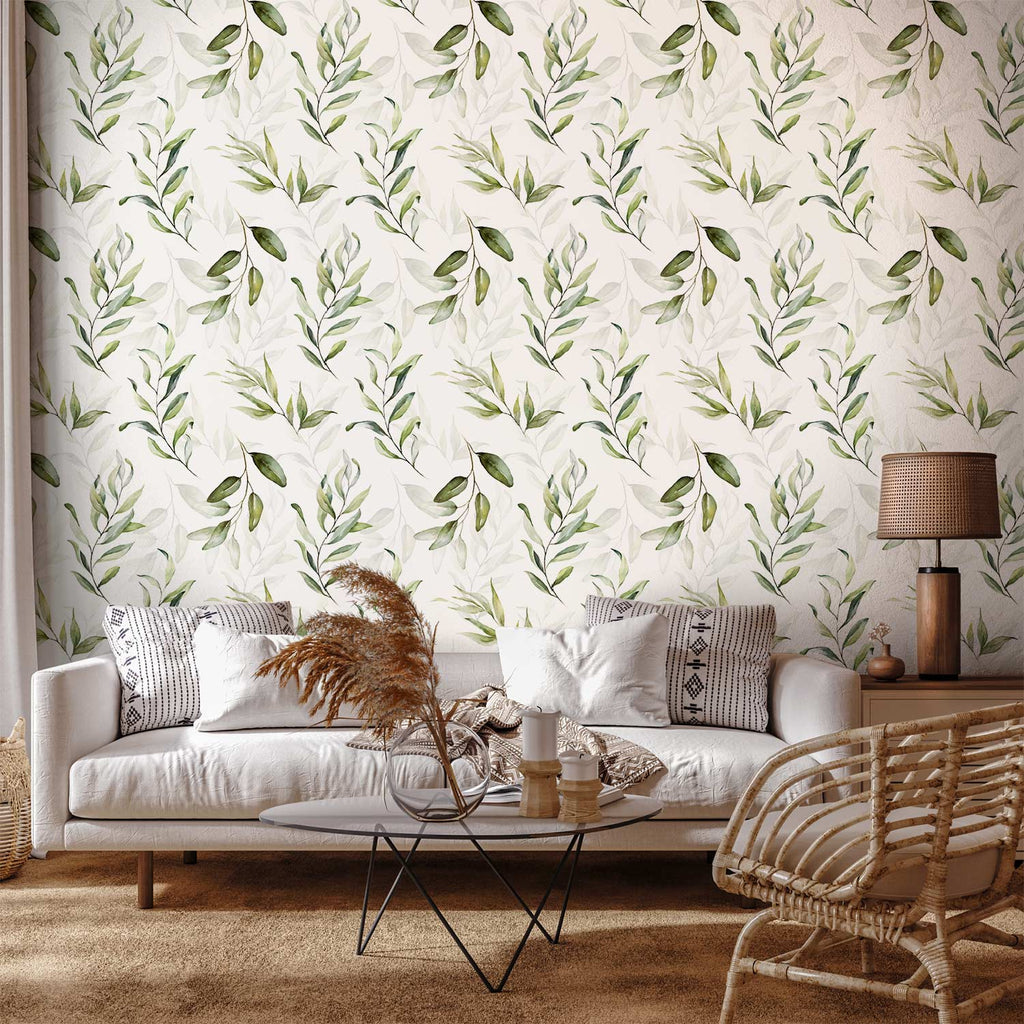 Wallpaper Natural Grace Leaves Design