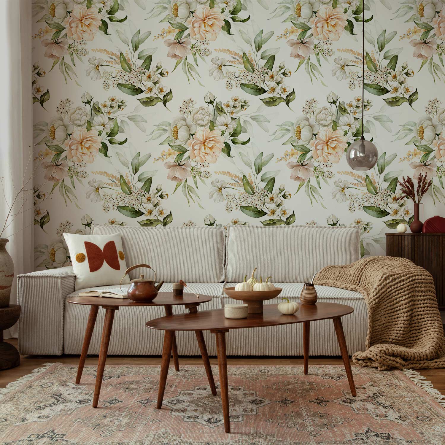 Wall Murals Flowers in the Clouds Wallpaper