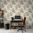 Cloudy Floral Sky Nature Wallpaper