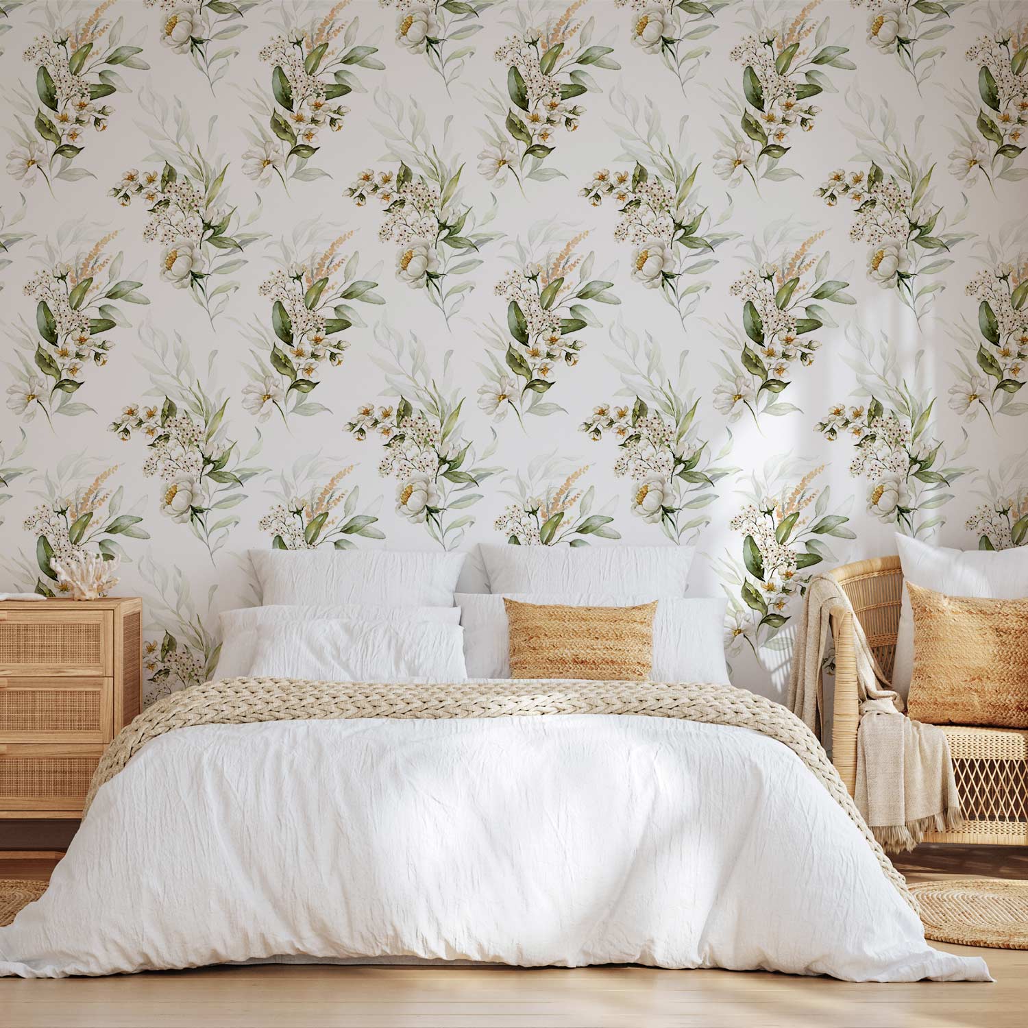 Flowery Dress Floral Wallpaper