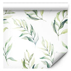 Wallpaper Leaves Dancing Green