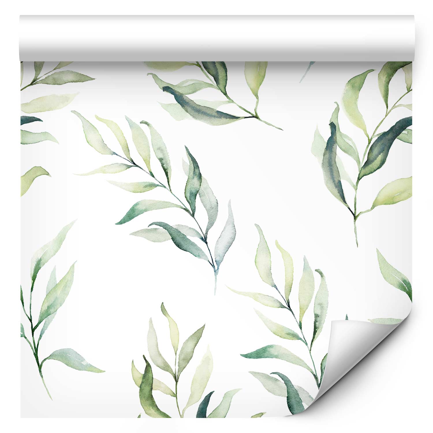 Wallpaper Leaves Dancing Green