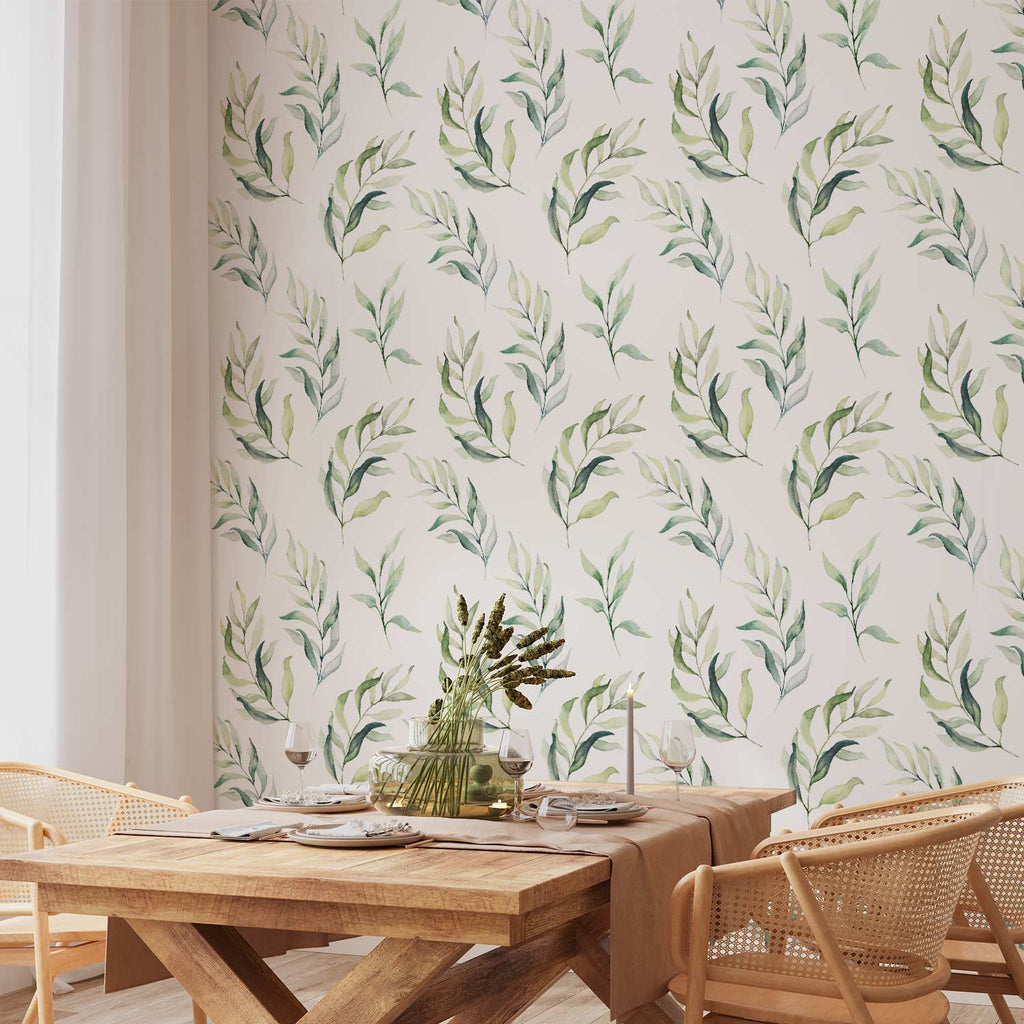 Dancing Green Leaves Nature Wallpaper