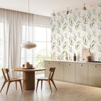 Dancing Green Leaves Nature Wallpaper