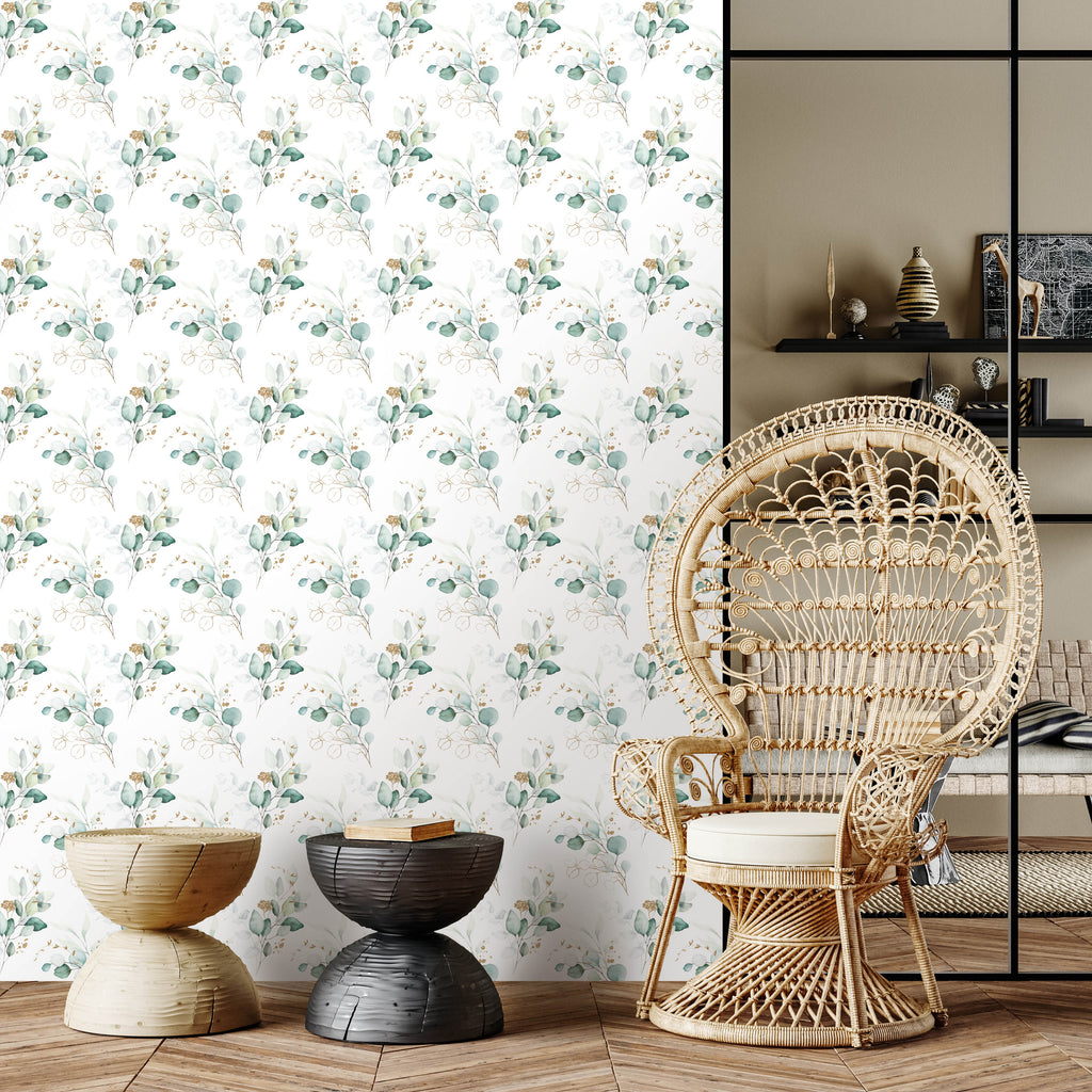 Wallpaper Leaves Green Melodies