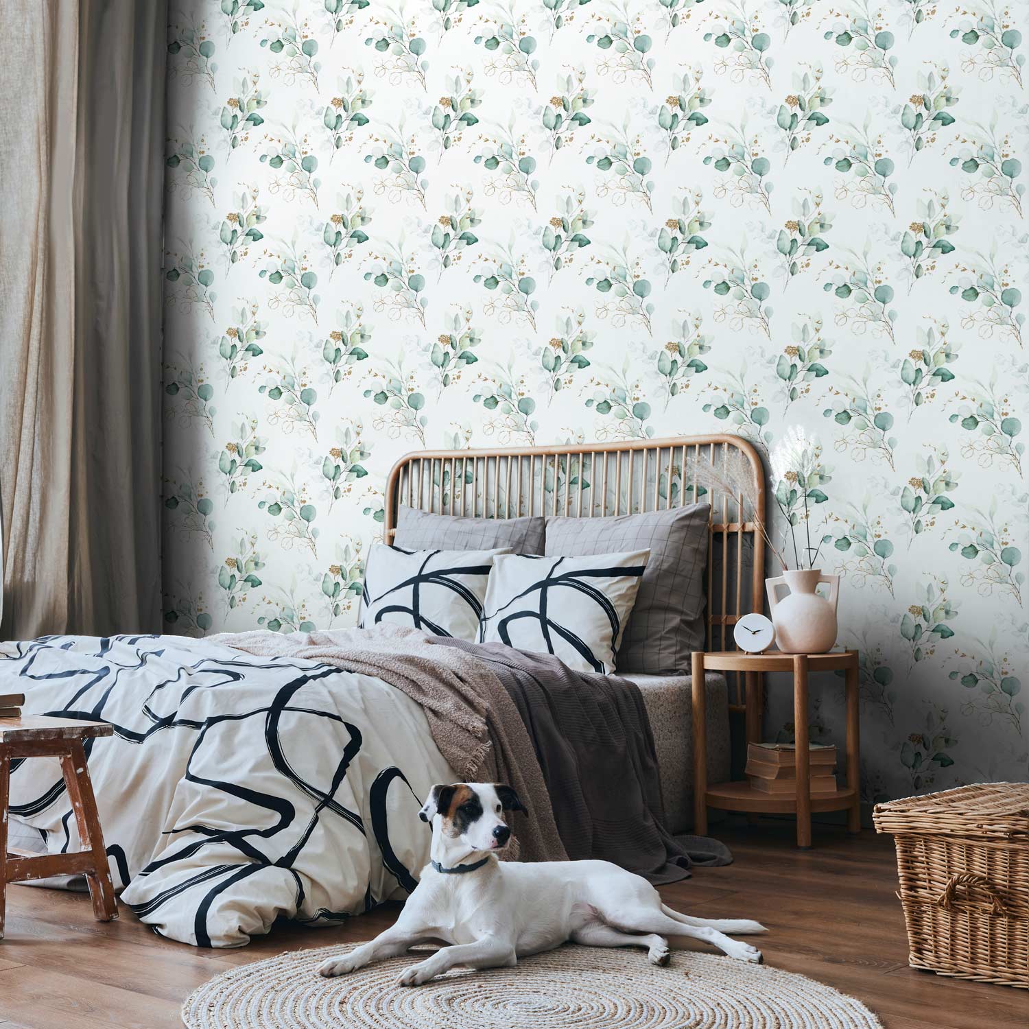 Green Floral Leaves Nature Wallpaper