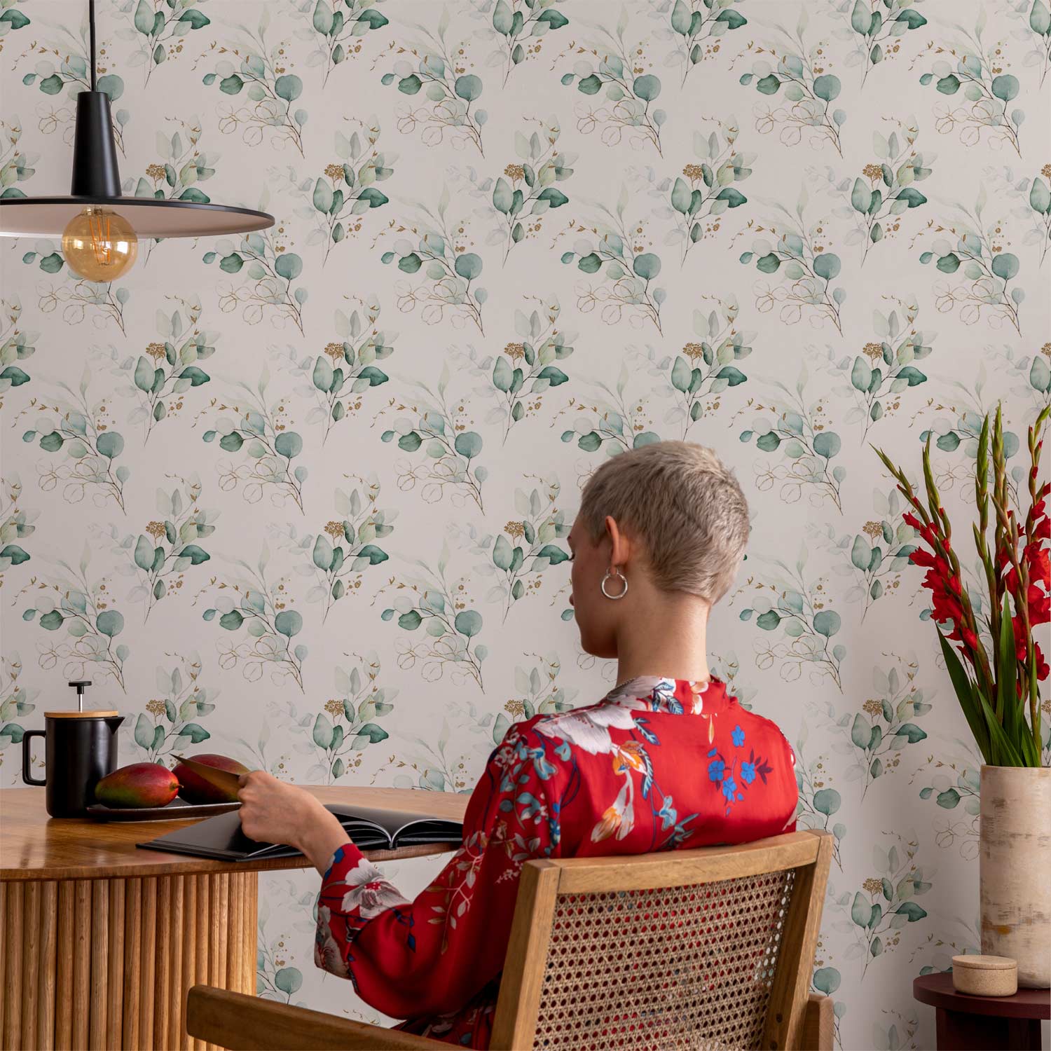 Green Floral Leaves Nature Wallpaper