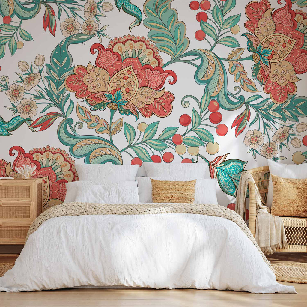 Ethnic Floral Vegetation Wall Mural