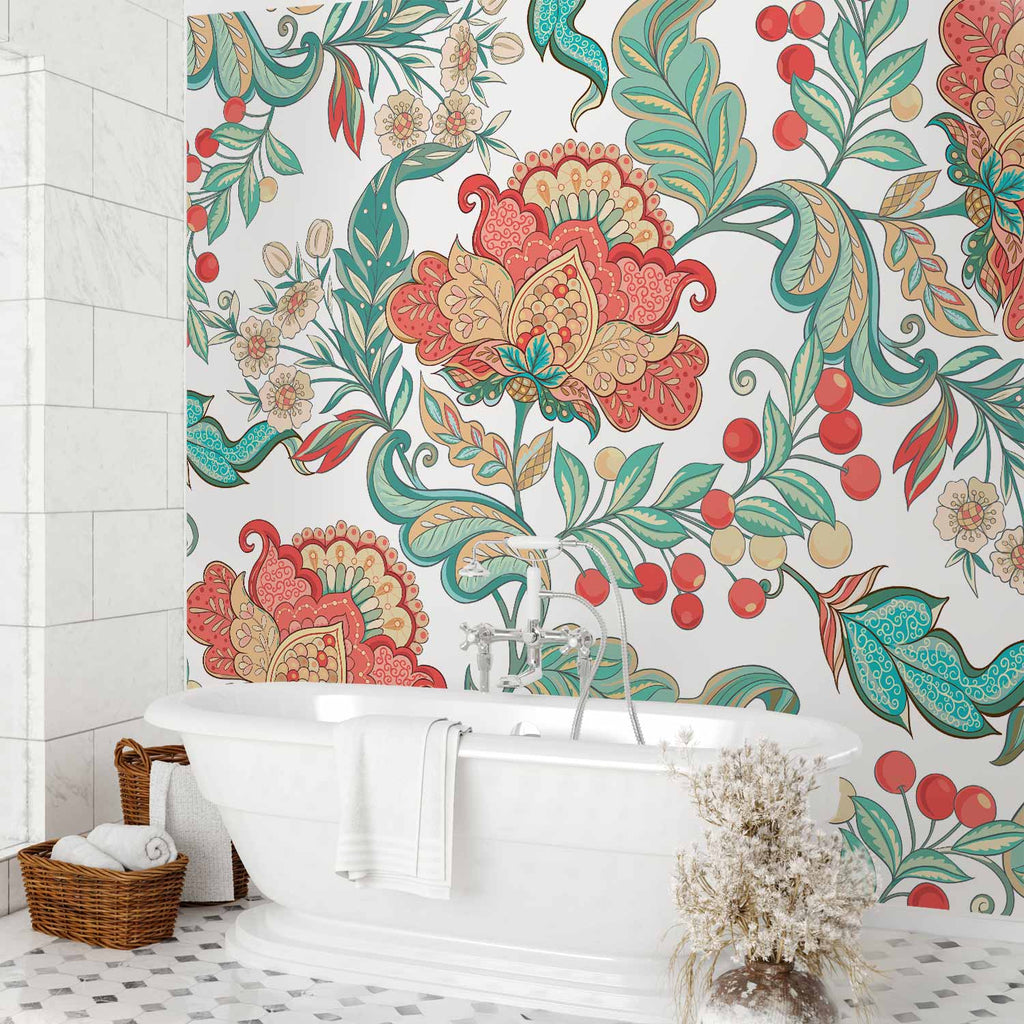 Ethnic Floral Vegetation Wall Mural