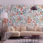 Wall Mural Leaves of Red Berries