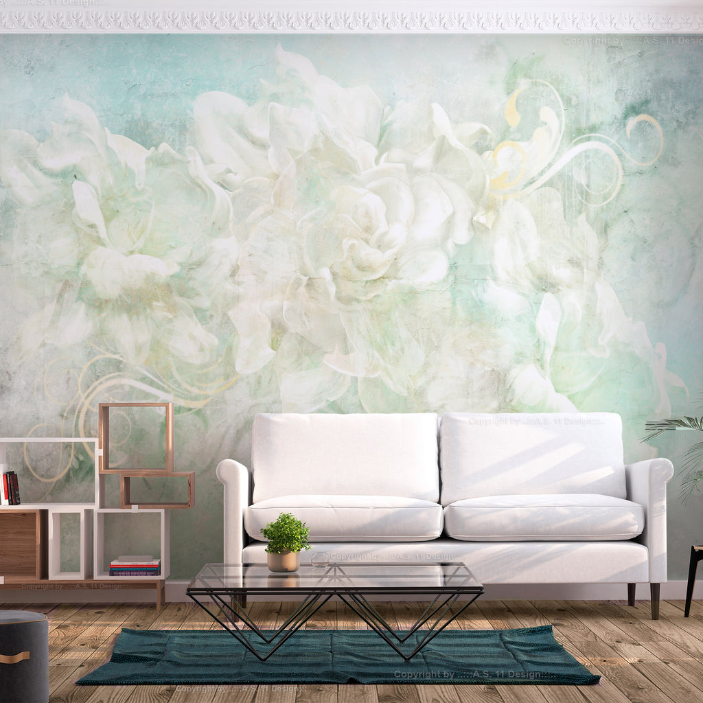 Wall Mural Blossoming Pastels with Floral Motifs