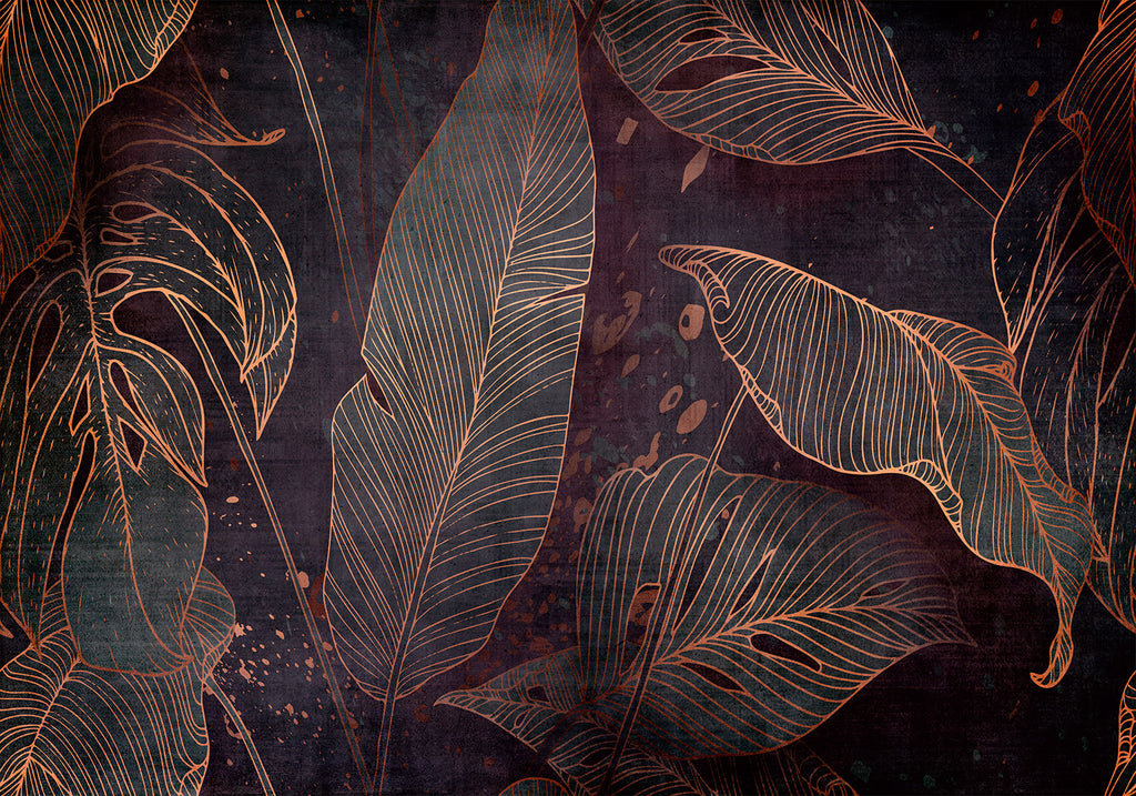 Wall Mural Leaves Maze Pattern - Third Variant