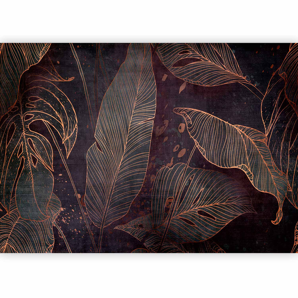 Wall Mural Leaves Maze Pattern - Third Variant