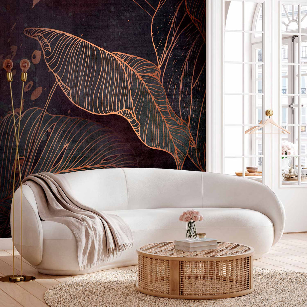 Wall Mural Leaves Maze Pattern - Third Variant