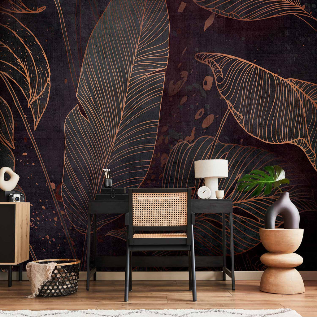 Leaf Maze Nature Wall Mural