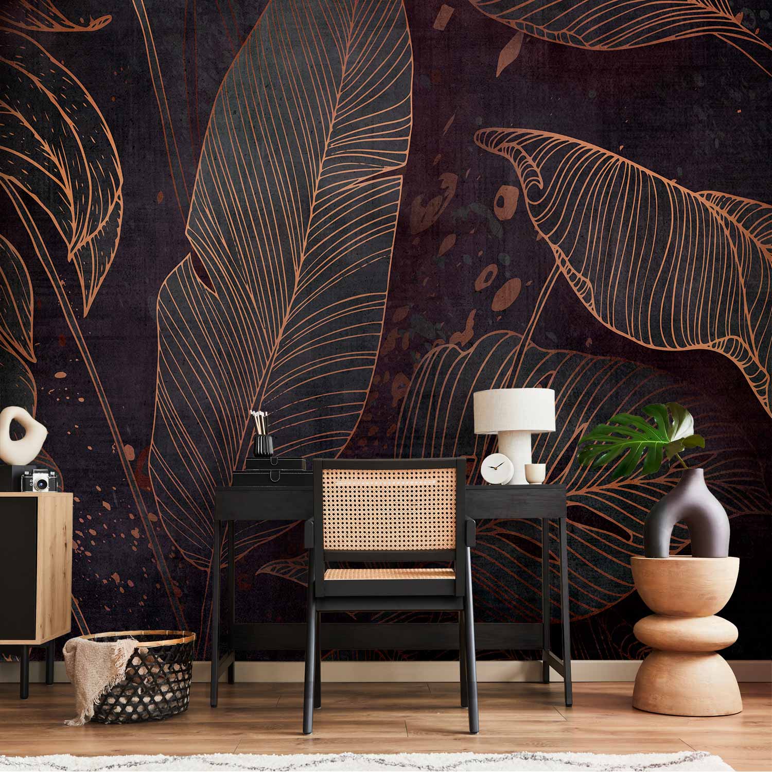 Leaf Maze Nature Wall Mural