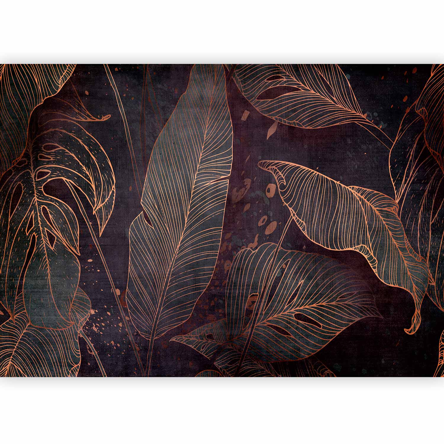 Wall Mural Leaves Maze Pattern - Third Variant