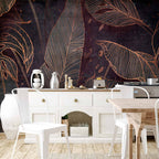 Wall Mural Leaves Maze Pattern - Third Variant