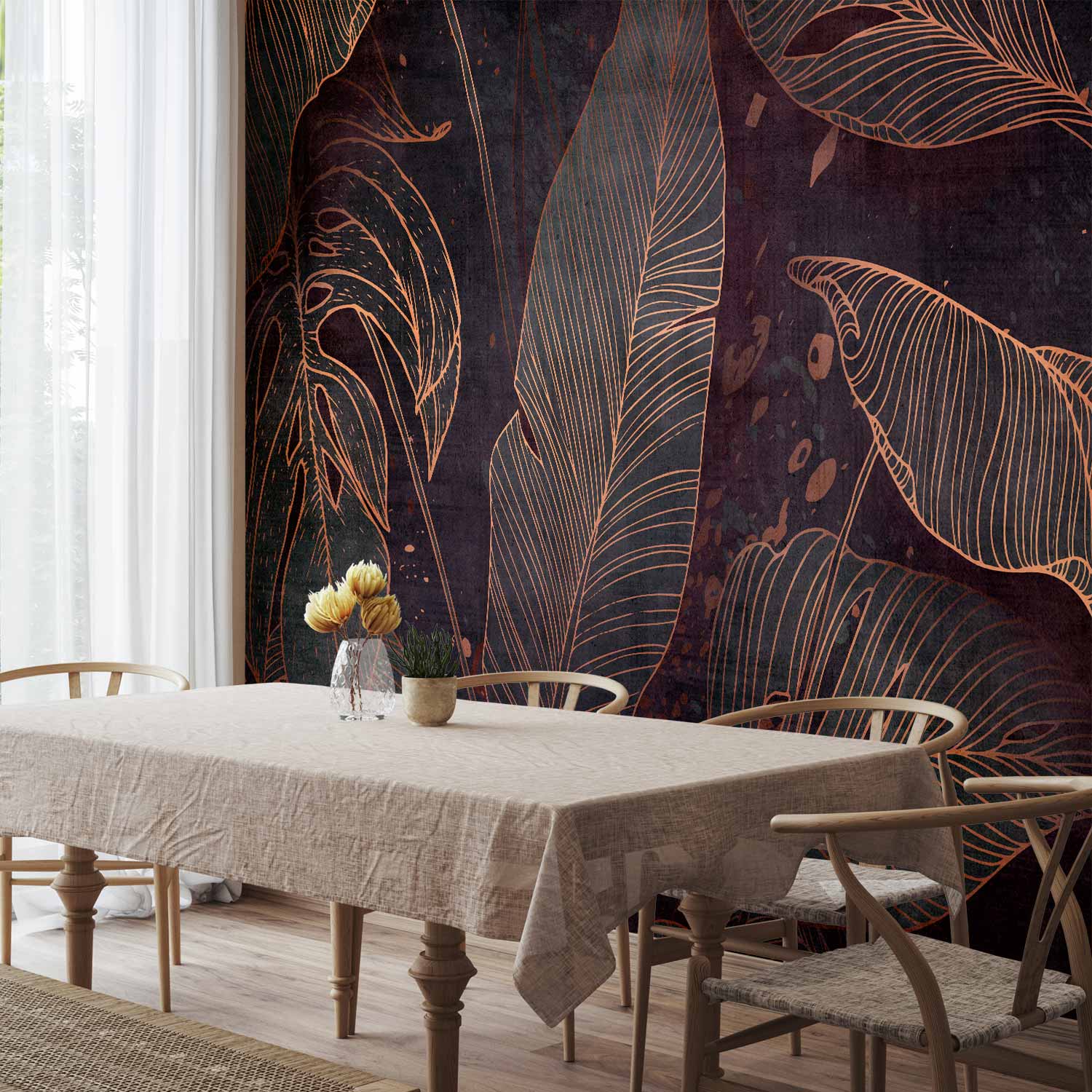 Leaf Maze Nature Wall Mural