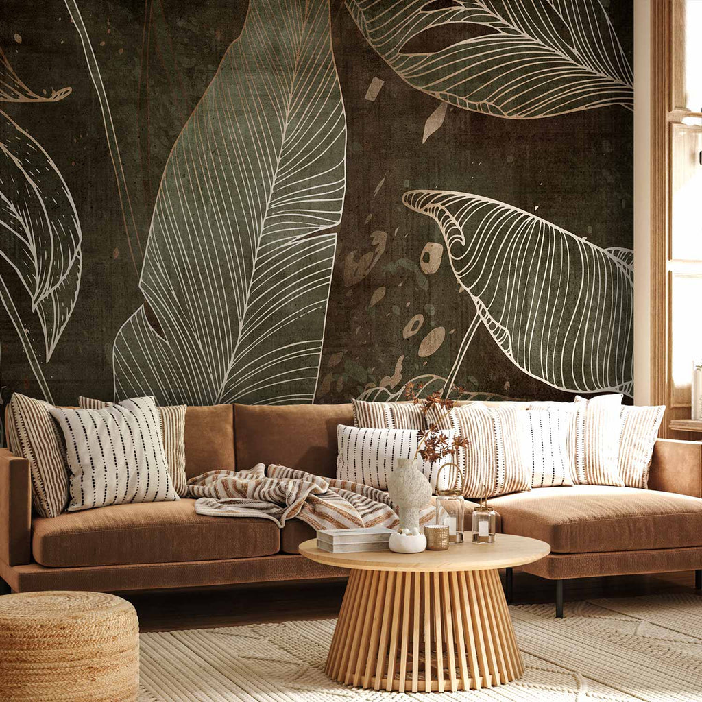 Leaf Labyrinth Botanical Wall Mural