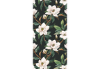 Magnolias White Floral Wallpaper