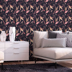 Wallpaper Pink Grasses – Floral Wallcovering
