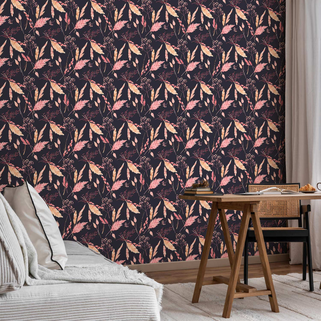 Pink Grass Floral Nature Wallpaper