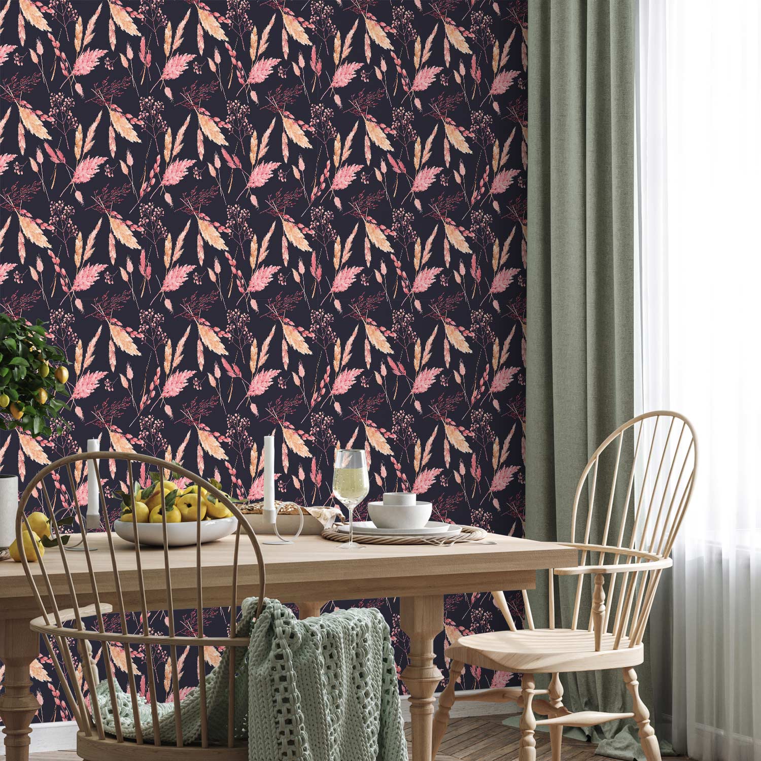 Pink Grass Floral Nature Wallpaper