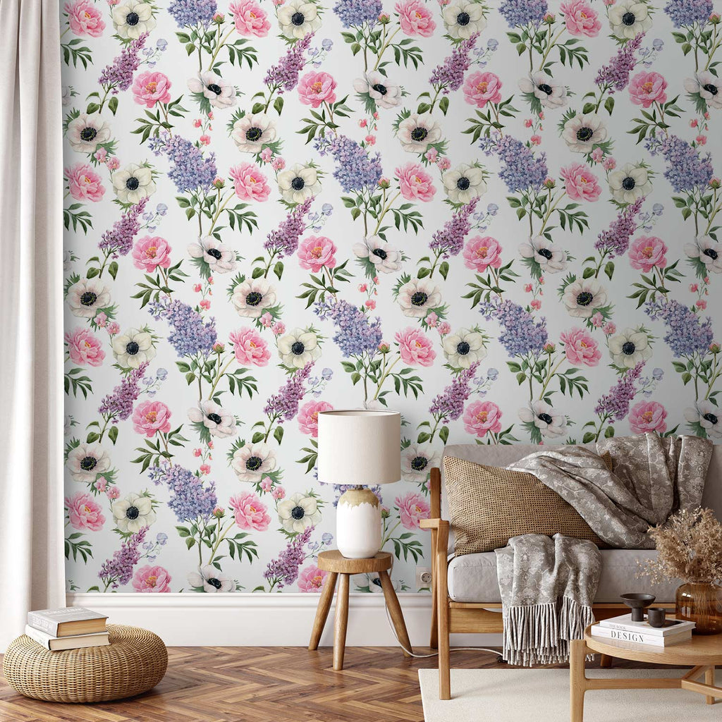 Wallpaper - Roses and Lilacs