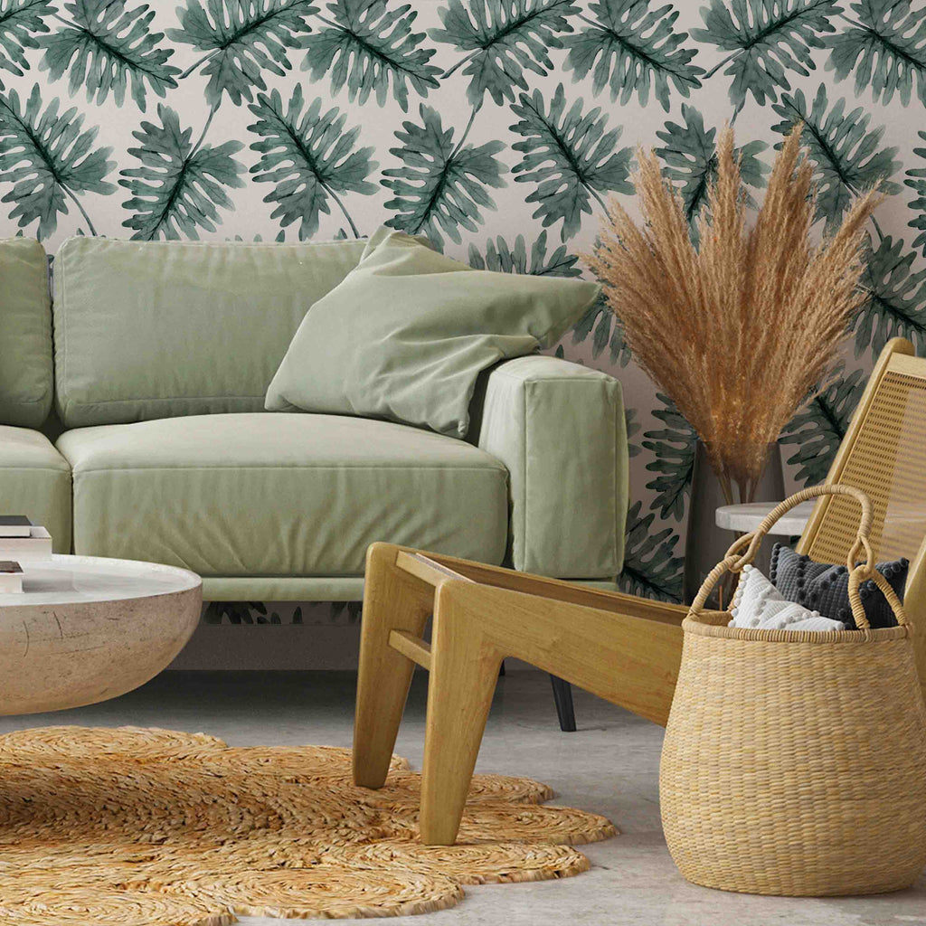 Leafy Wallpaper Pattern - Dance of Leaves