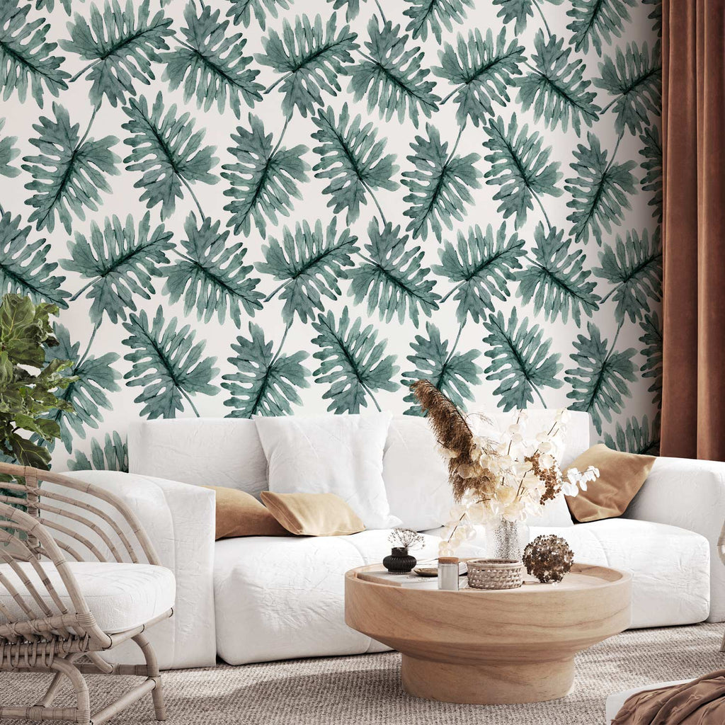 Leafy Wallpaper Pattern - Dance of Leaves