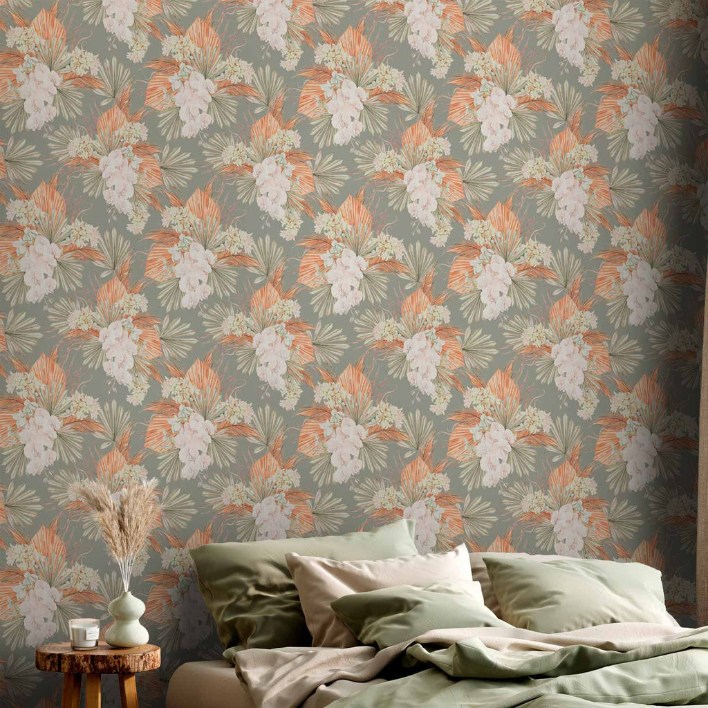 Exotic Bouquet Floral Wallpaper
