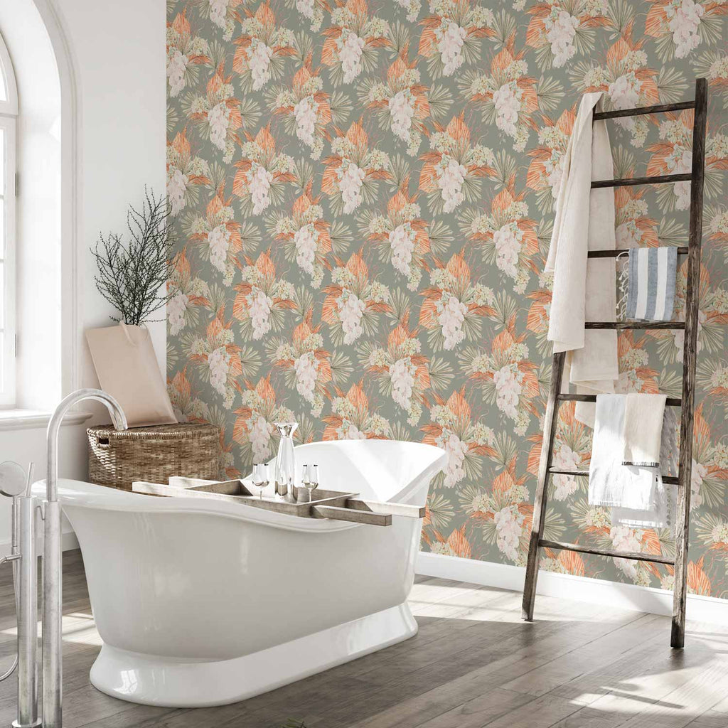 Exotic Bouquet Floral Wallpaper