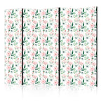 Room Divider Peonies on White Background