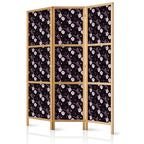 Japanese Room Divider - Birds Among Flowers, 3-Panel