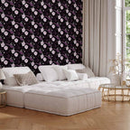 Peonies and Pheasants Floral Wallpaper