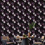 Peonies and Pheasants Floral Wallpaper