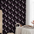 Peonies and Pheasants Floral Wallpaper
