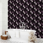 Peonies and Pheasants Floral Wallpaper