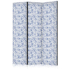 Room Divider Vintage Floral Illustration Blue Flowers