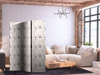 Room Divider Botanical Illustration - Flowers & Herbs - Beige Gray
