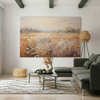 Impressionist Meadow Pastel Landscape DIY Canvas Print