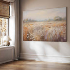 Impressionist Meadow Pastel Landscape DIY Canvas Print