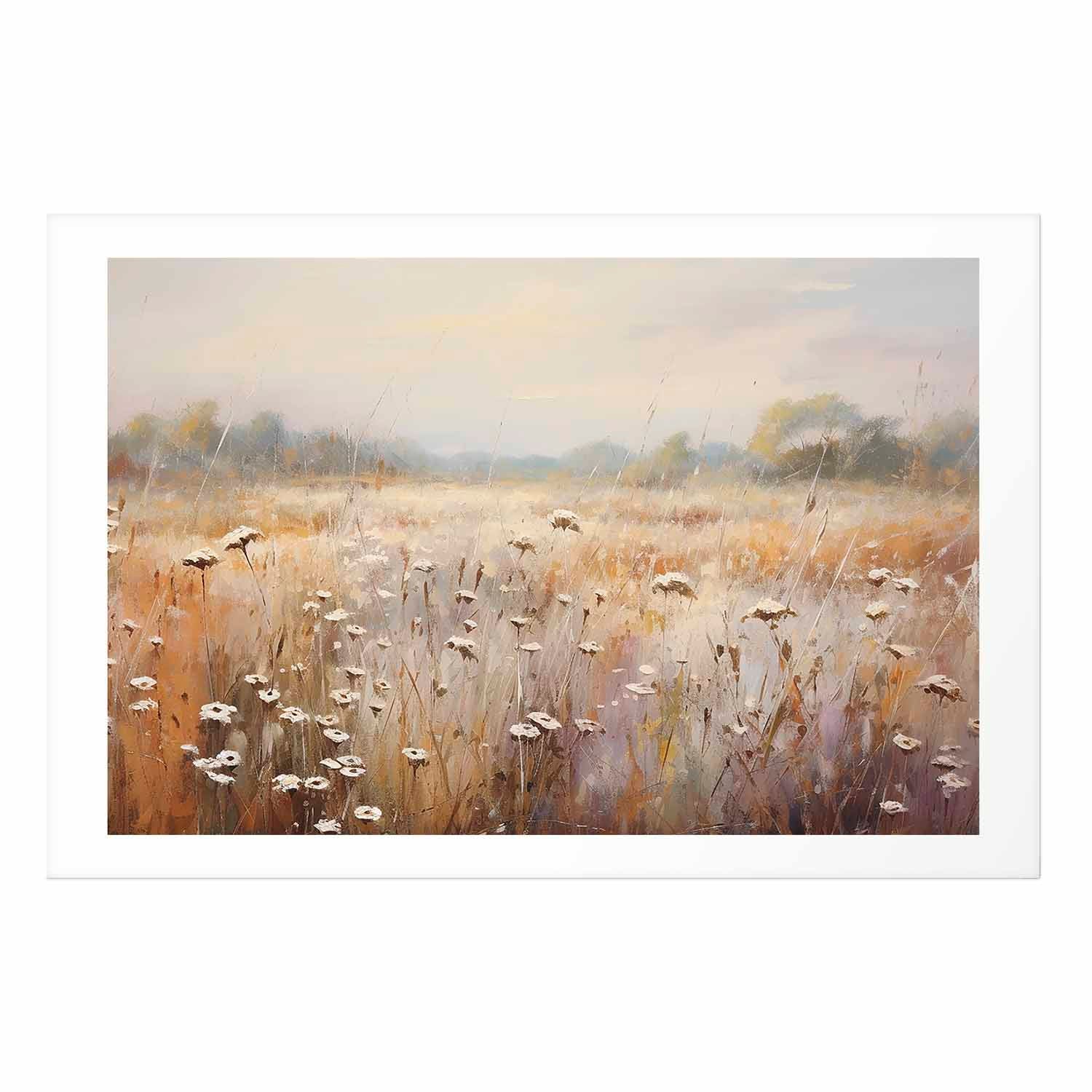 Impressionist Meadow Pastel Landscape Poster