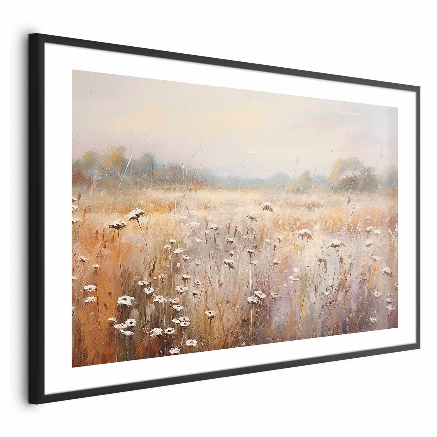 Impressionist Meadow Pastel Landscape Poster