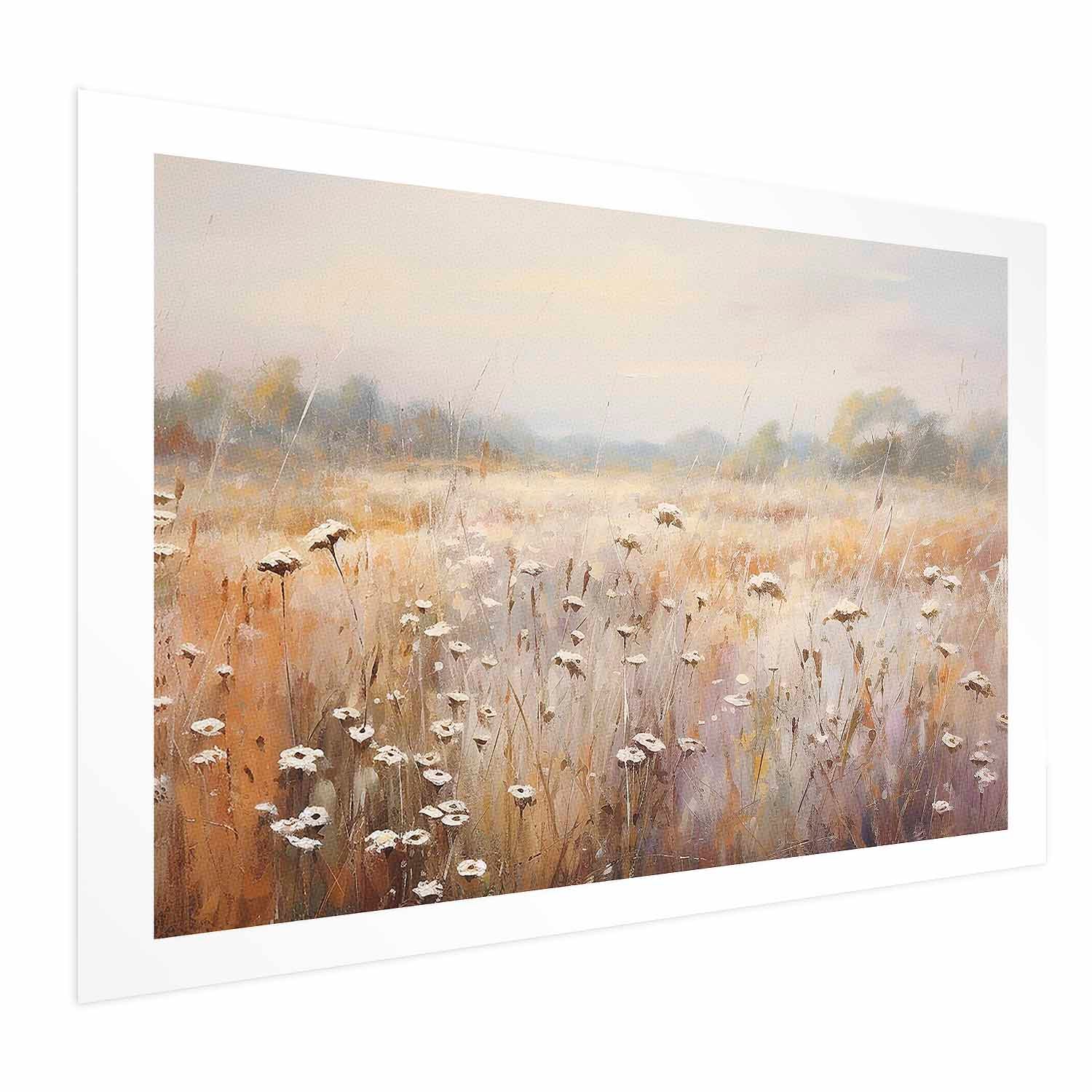 Impressionist Meadow Pastel Landscape Poster